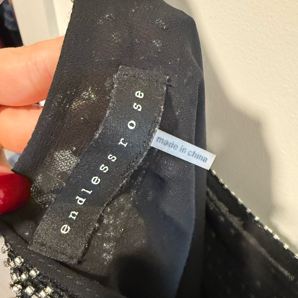 Endless Rose Black and White Beaded Camisole - Picture 4 of 4